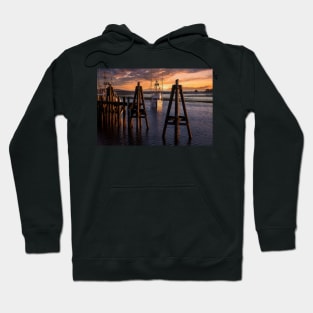 Twilight Fishing Boat Bodega Bay Hoodie